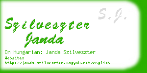 szilveszter janda business card